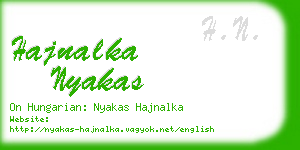 hajnalka nyakas business card